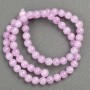Kunzite Beads (Acrylic) on Monofilament, Smooth Round Beads, 6.5 mm Diameter, 40 cm Length