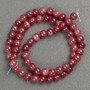 Tourmaline Beads (Synthetic Acrylic) on Monofilament, Smooth Beads, 6.5 mm Diameter, 40 cm Length