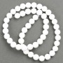 Beads on beading thread White Agate (Acrylic) Smooth Round Beads, 8 mm diameter, 40 cm length
