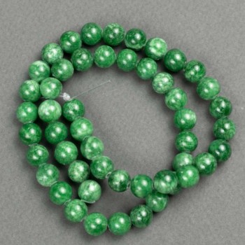Chrysoprase Beads (Acrylic) on Fishing Line, Smooth Beads, 8.5 mm Diameter, 40 cm Long