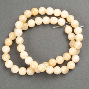 Pearlescent Beads on Fishing Line (Artificial Acrylic) Smooth Bead, 8mm Diameter, 40cm Length