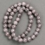 Beads on thread Toned Quartz (synthetic acrylic) dark gray smooth beads, 8.5 mm diameter, 40 cm length
