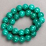 Amazonite imitation beads on fishing line, smooth round beads, 14.5 mm diameter, 40 cm length