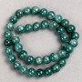 Beads on beading thread - Toned Quartz (Acrylic), Viridian color, smooth round beads, 10 mm diameter, 40 cm length