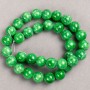 Beads 'Nephrite' (Acrylic) on Thread, Smooth Round, 12.5 mm, Length 40 cm (+/-)