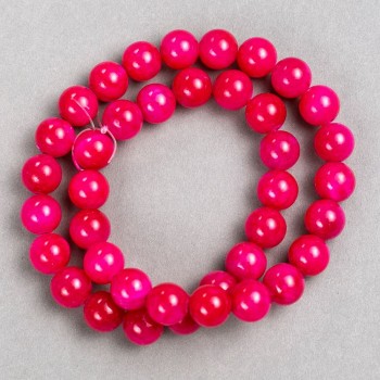 Tourmaline Beads (Acrylic) on Beading Thread, Smooth Round Beads, Diameter 10.5 mm, Length 40 cm