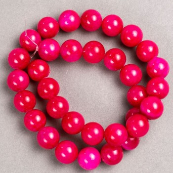 Tourmaline Beads (Acrylic) on Monofilament — Smooth Round Beads, 12.5 mm Diameter, 40 cm Length