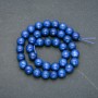 Apatite Beads on Thread (named after) Faceted Sphere, 10mm diameter, 38cm length +