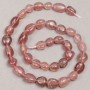 Strawberry quartz faceted beads, diameter 8x12 mm, length 38 cm
