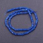 Gemstone Beads 'Lazurite' (artificial) light blue faceted rondelle, diameter 4x3 mm, length 38 cm ±