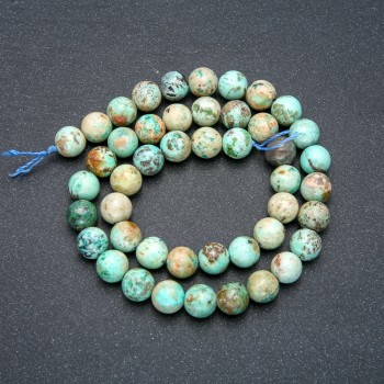 Amazonite Beads on Thread, Smooth Round Beads, 8mm Diameter, 39cm Length