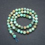 Amazonite natural stone beads on thread, smooth spheres, 6 mm diameter, 39 cm long