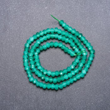 Amazonite Beads (Synthetic) Faceted Rondelle, 4x3 mm, on a 38 cm strand