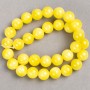 Citrine imitation beads on thread (acrylic) smooth round beads, 12.5 mm diameter, 40 cm length