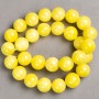 Citrine Beads on Thread (Artificial Acrylic) Smooth Spheres, 14 mm Diameter +/-, 40 cm Length +/-