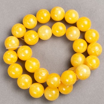 Citrine Acrylic Beads on Fishing Line, Smooth Round Beads 14mm, 40cm Length