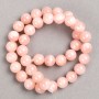 Beads on a Thread, Pink Quartz (Acrylic), Smooth Round Bead, 10.5 mm Diameter, 40 cm Length