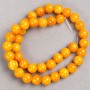 Намистини на волосіні Цитрин (штучний акрил) гладка кулька, діаметр 10. 5мм+-, довжина 40см+