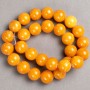 Citrine Beads on Monofilament (Acrylic) Smooth Round Bead, 14 mm Diameter, 40 cm Length