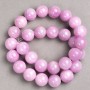 Kunzite Beads (artificial acrylic) on monofilament, smooth spheres, diameter 14.5 mm, length 40 cm