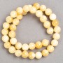 Beads on Thread 'Pearlescent' (Acrylic) Smooth Beads, 10.5 mm diameter, 40 cm length