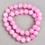 Strung beads Strawberry Quartz (acrylic) smooth ball, 10.5 mm diameter, 39 cm length