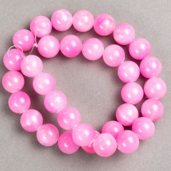Strawberry Quartz Beads (Acrylic) Smooth Round Beads, 12.5 mm Diameter, 39 cm Length