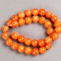 Citrine beads on beading thread (artificial acrylic) smooth spheres, 12.5 mm diameter, 39 cm length