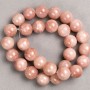 Strung Beads Strawberry Quartz (Acrylic) Smooth Round Bead, 14.5 mm Diameter, 40 cm Length ±