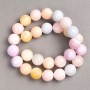 Morganite Beads (Acrylic Imitation) on Monofilament, Smooth Round Beads, 14.5 mm Diameter, 40 cm Length