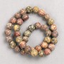 Leopard Jasper Beads on Beading Thread, Smooth Round Beads, 10 mm Diameter ±, 38 cm Length ±