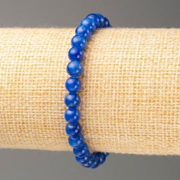 Elastic Lazurite Bracelet with Acrylic Beads