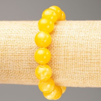 Elastic Citrine Bracelet (synthetic acrylic), bead diameter 12.5 mm, length 18 cm