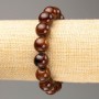 Elastic bracelet with Tiger's Eye imitation (synthetic acrylic), diameter 12.5 mm, length 18 cm