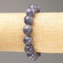 Elastic bracelet with amethyst imitation, smooth beads, 12.5 mm diameter, 18 cm length