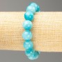 Aquamarine Elastic Bracelet (Artificial Acrylic) Smooth Beads, 12.5 mm Diameter, 18 cm Length