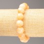 Elastic bracelet with synthetic selenite beads