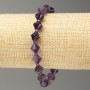 Elastic bracelet with faceted amethyst bicones, 8x8 mm, length 18 cm
