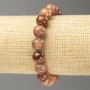 Elastic bracelet with Selenite (synthetic acrylic) smooth beads, 10mm diameter, length 18 cm