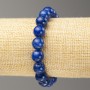 Azurite (Artificial) Bracelet on Elastic, Smooth Beads, 10 mm Diameter, 18 cm Length