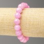 Elastic Bracelet with Rose Quartz (Acrylic) Smooth Beads, 10 mm Diameter, 18 cm Length