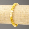 Yellow-White Ocean Jade Bracelet (artificial acrylic), 6 mm diameter, 18 cm length (approx.), smooth beads on elastic cord
