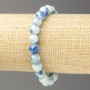Bracelet Blue Turquoise Oceanic Jade (synthetic acrylic), 8mm diameter beads, 18 cm long, smooth beads on an elastic cord