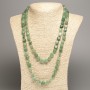 Long nephrite necklace, faceted beads, diameter 5×8–10 mm, length 110 cm