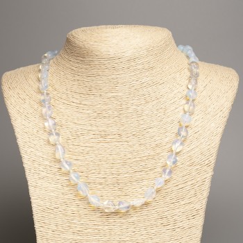 Opalite stone necklace (synthetic) faceted, diameter 8-10 mm, length 50 cm