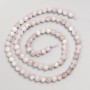 Kunzite natural stone beads, faceted ball on thread, diameter 4.5-5+ mm, length 38 cm+