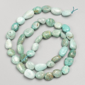 Amazonite Beads on Thread, Diameter 8x10 mm, Length 40 cm +/-