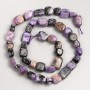 Charoite natural stone beads, faceted, on thread, diameter 9x11 mm, length about 40 cm