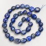 Natural sodalite beads, faceted on thread, diameter 10 x 12 mm, length 41 cm