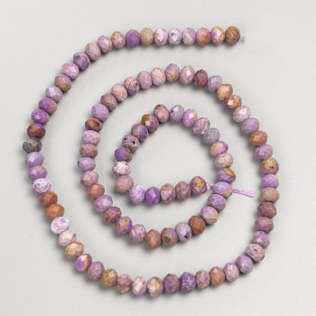 Phosphosiderite beads, natural stone, faceted rondelles on thread, diameter 5×3.5 mm, length 39 cm